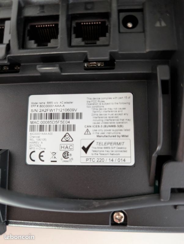Téléphone professionnel Mitel 6865i (image 3)