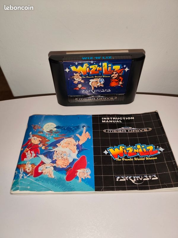 Jeu Sega Megadrive Wiz N Liz - Édition PAL 1993 - Bon état Avec Boîte Et Notice