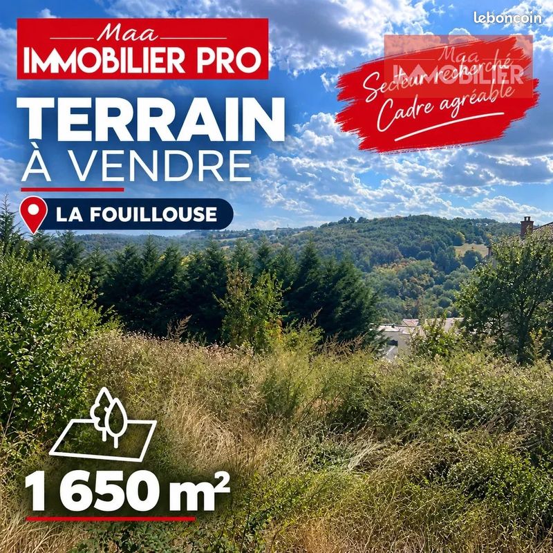 Terrain 1650 m² · à La Fouillouse · 1 650 m² · 225 000 €