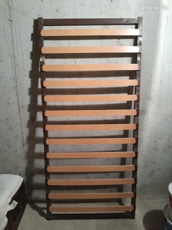 Sommier a lattes avec matelas 90 (image 1)