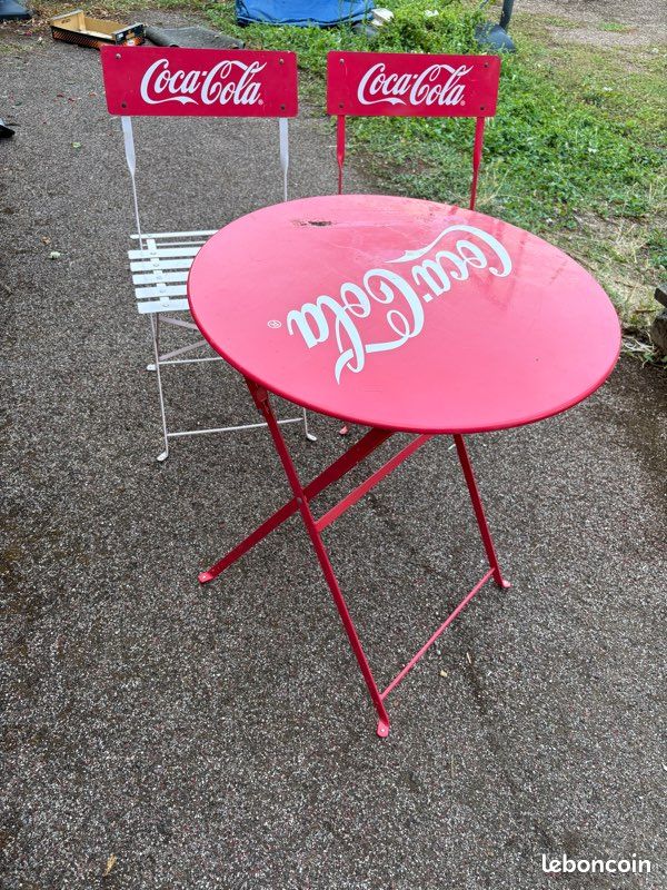 Ensemble table chaise coca cola (image 1)