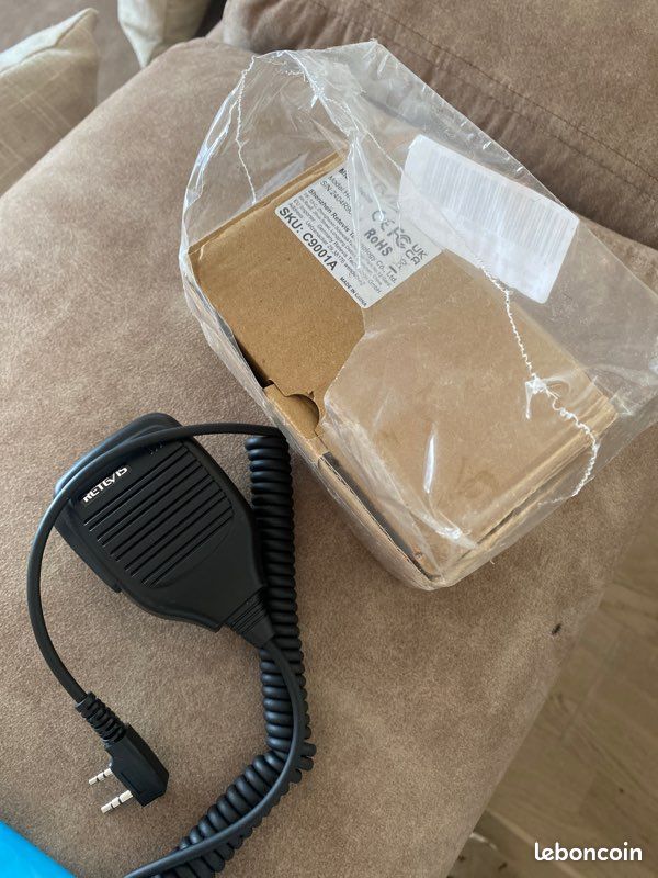 Microphone Haut-parleur Retevis Pour Talkies-walkies 2 Broches - Compatible Baofeng, Kenwood Et Autres