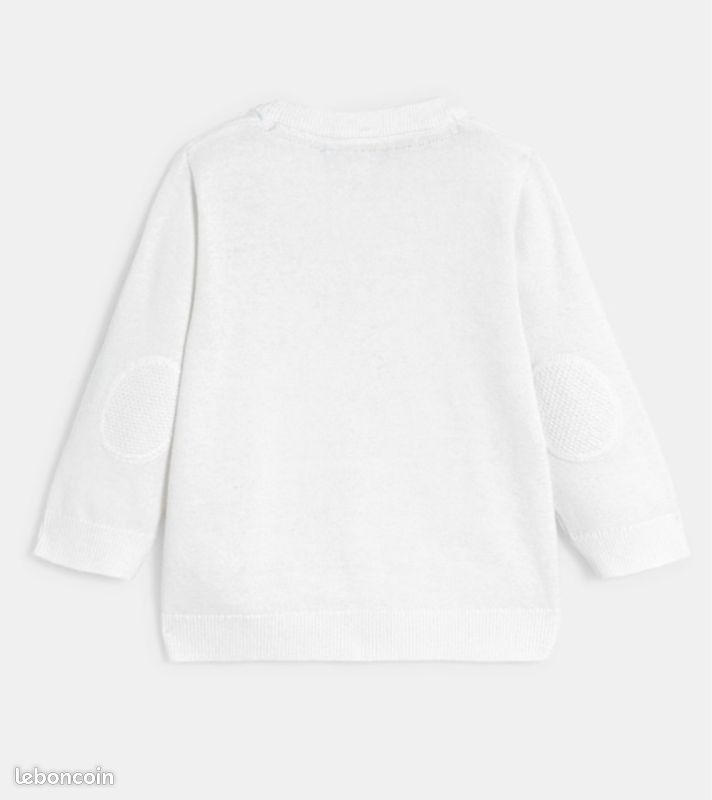 Tenue cérémonie Jacadi 24 mois 2 ans salopette lin gris souris body gilet blanc comme neuf (image 7)