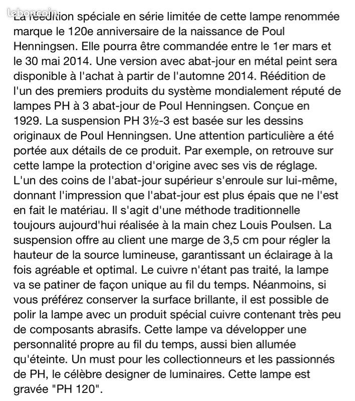 Suspension Louis Poulsen PH 3½-3 Cuivre (image 7)