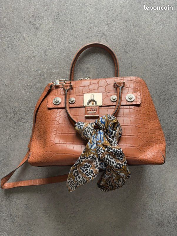 Faux Leather Guess Anne Marie Dome Bag Guess Anne Marie Dome Bag