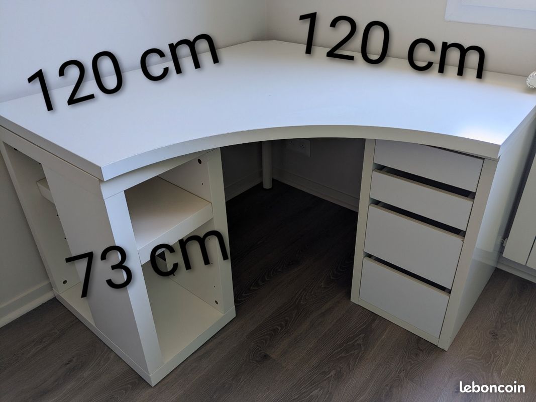 Bureau d'angle blanc IKEA (image 2)