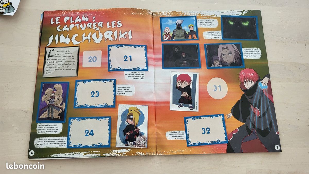 Gros lot Collector Naruto Shippuden - Album Panini bien rempli + 23 Cartes Rares (Introuvables) (image 9)