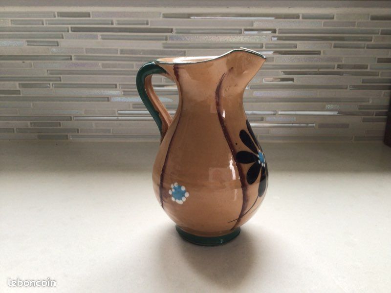 Vase beige et vert (image 3)