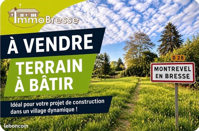 Terrain 1000 m² MONTREVEL EN BRESSE
