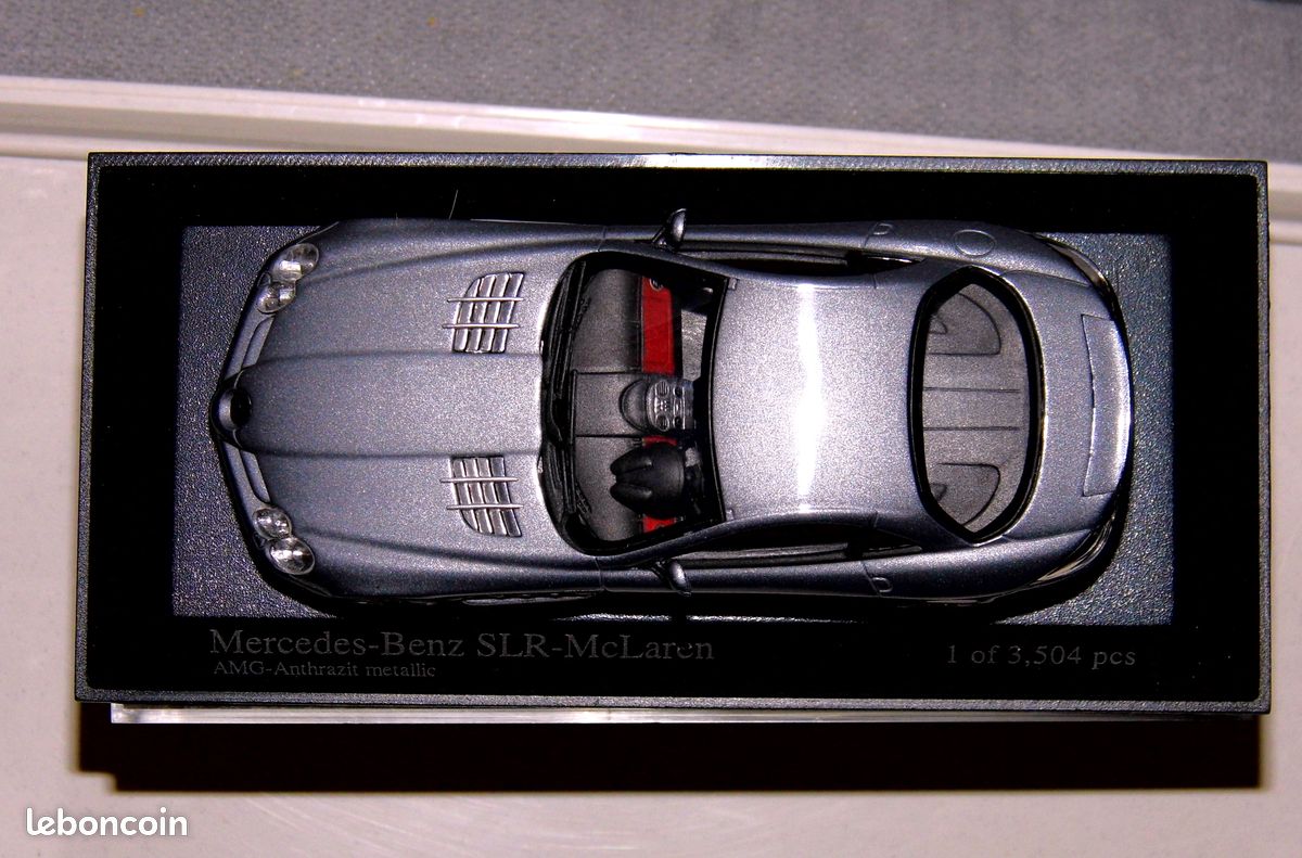MINICHAMPS 1/43 - MERCEDES - BENZ SLR Mc LAREN SILVER 2003 + 300 SLR SILVER 1955