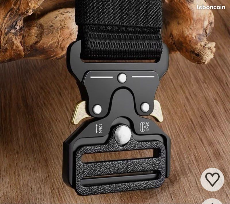 Ceinture de combat multifonction robuste – Ceinture tactique réglable en nylon pour sports de plein air, randonnée et travail – Ceinture en toile durable avec boucle pour homme et femme – Accessoires (image 3)