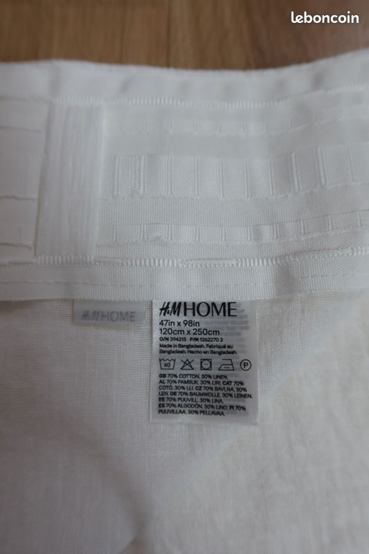 Lot de 2 rideaux (voilage) H&M Home (image 3)