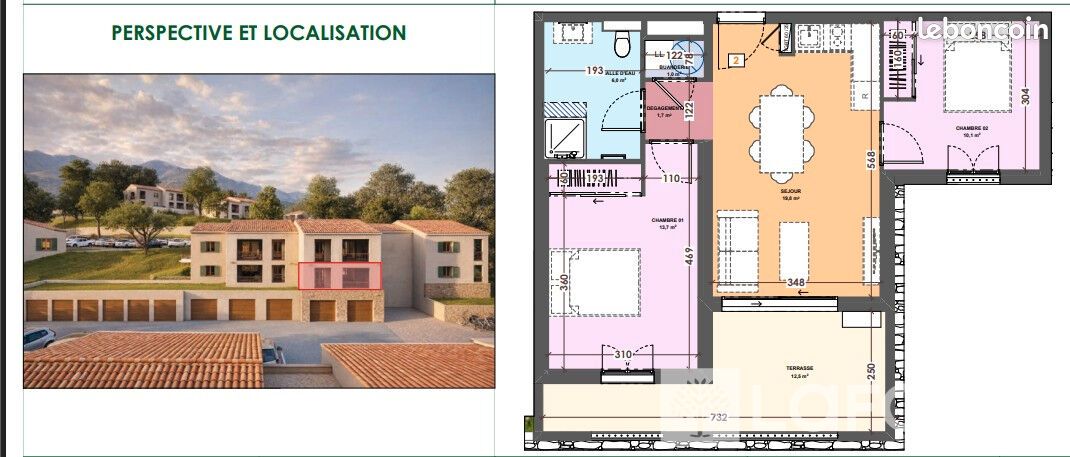 Appartement 3 pièces 52 m² · à Lucciana · 52 m² · 169 000 €