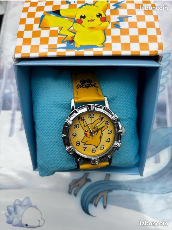 Montre Pokémon Pikachu à Quartz - Édition Limitée 2021 - Bracelet Bleu Silicone - Neuf Avec Boîte