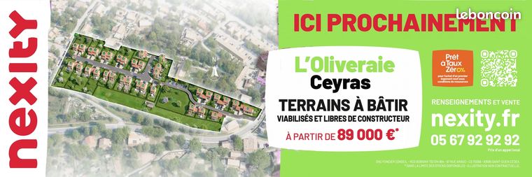 Terrain 240 m² Ceyras