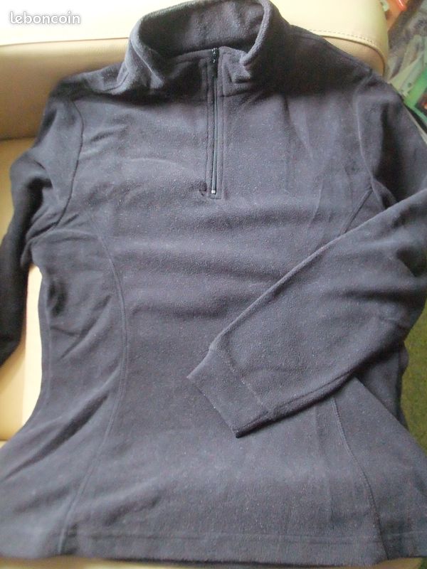 Pull/sweat - maille polaire - 42/44 - noir - TEX Basic - cintré à la taille (image 2)