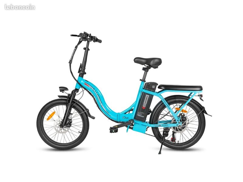 Vélo électrique de ville pliable samebike cy20, 20 pouces roue à rayons, 350 w, 36 v, 13 ah, bleu lac (image 3)