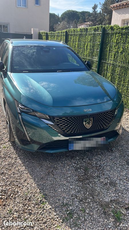 Peugeot 308 SW GT PureTech 130 EAT8 - 2022 - Sous garantie constructeur - Bleu Avatar - Cuir (image 1)