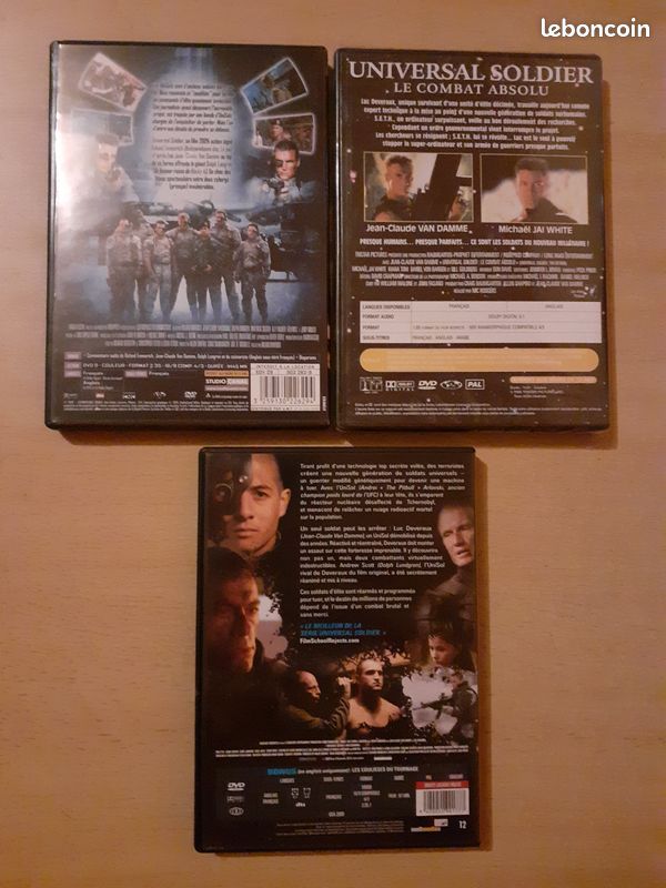 Lot 3 dvd van damme - universal soldier , le combat absolu neuf , regeneration ( saga jcvd ) (image 2)