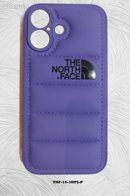The North Face Puffer Jacket Coque Violette pour Apple Iphone