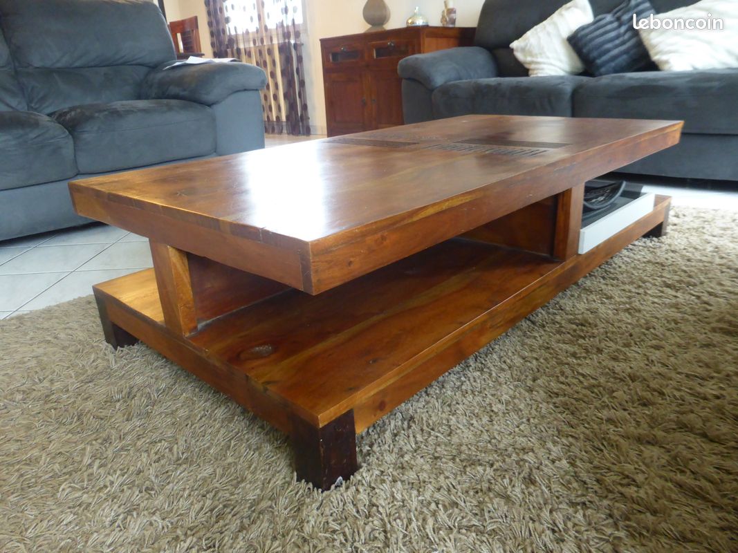 Table basse bois et chiffons (image 4)