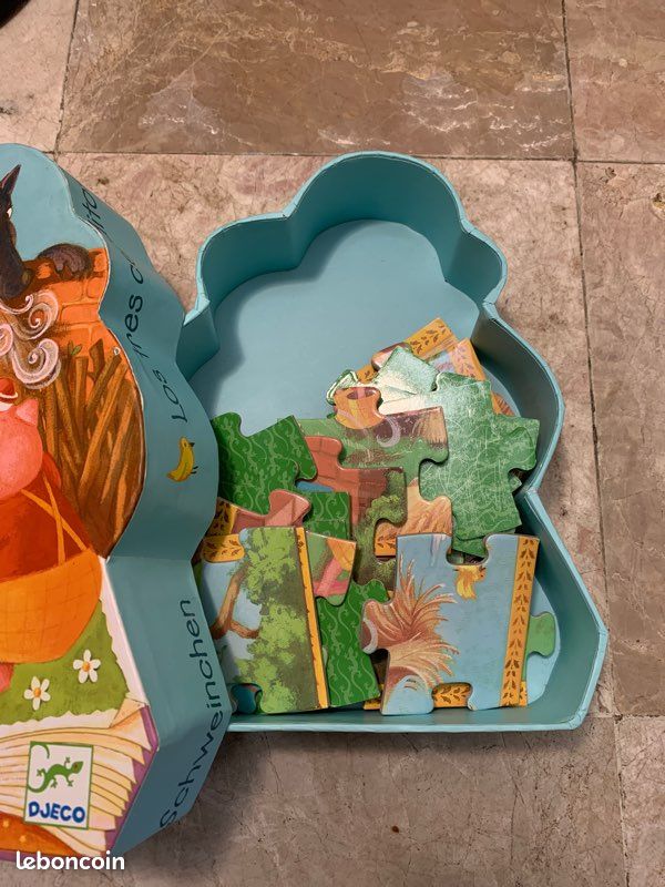 Puzzle les trois petits cochons DJECO (image 2)