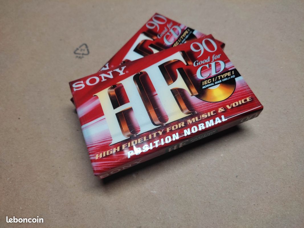 LOT 7 Cassettes SONY Vintage - 1x FeCr 90 + 6x AHF 60 - Neuves Scellées 6x AHF 60 - Neuves Scellées - Collection