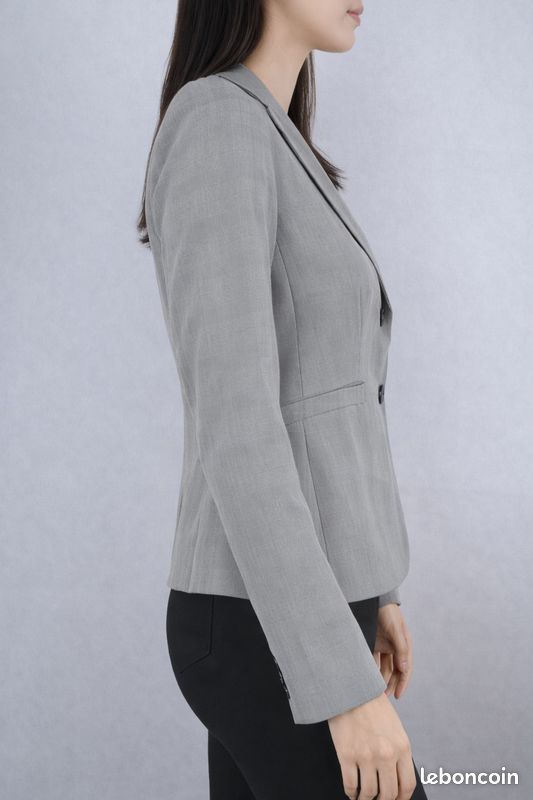 Veste Femme Blazer T34 Neuve - Rouge, Tissu Croisé, étiquetée, Taille 34