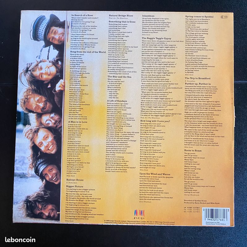 Vinyle The WaterBoys ‎– Room To Roam (image 2)