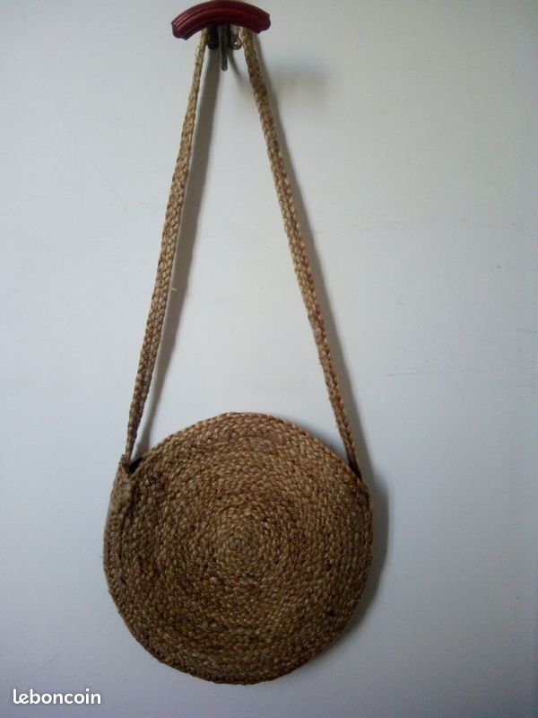 Sac rond en jute style bohème Zara Accessoires Bagagerie