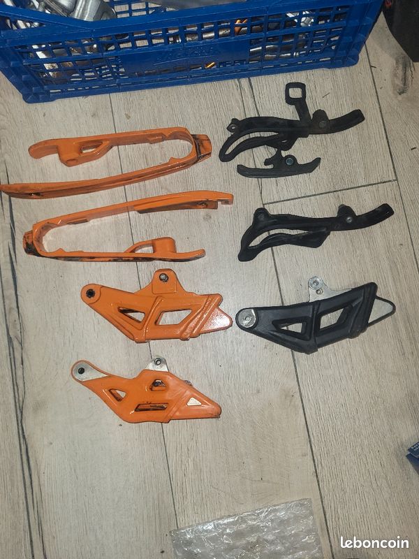 OTOM – Kit De Curseur De Chaîne De Bras Oscillant De Moto, Guide De Protection De Chaîne + Collier De Serrage De Tuyau De Ein Pour KTM SXF EXC TC FX 125 150 200 250 450 530 690