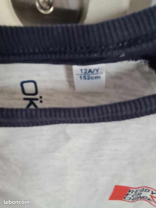 Tee-shirt garçon gris (image 3)