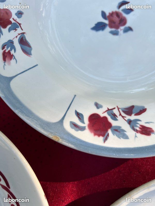 6 assiettes creuses Digoin Sarreguemines (image 9)