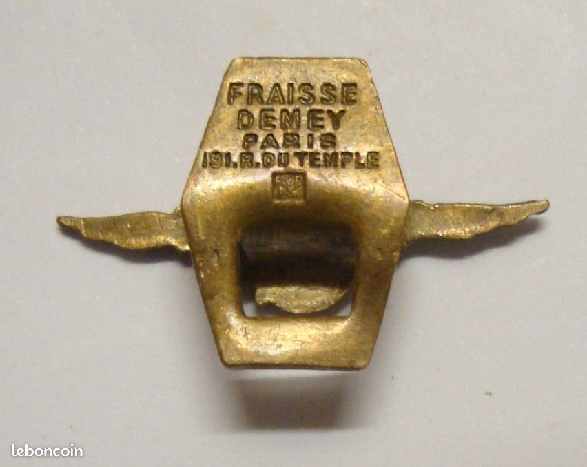 Insigne-boutonnière Ancien Motif Oriental En émail Et Bronze - France, Vers 1920, Superbe état