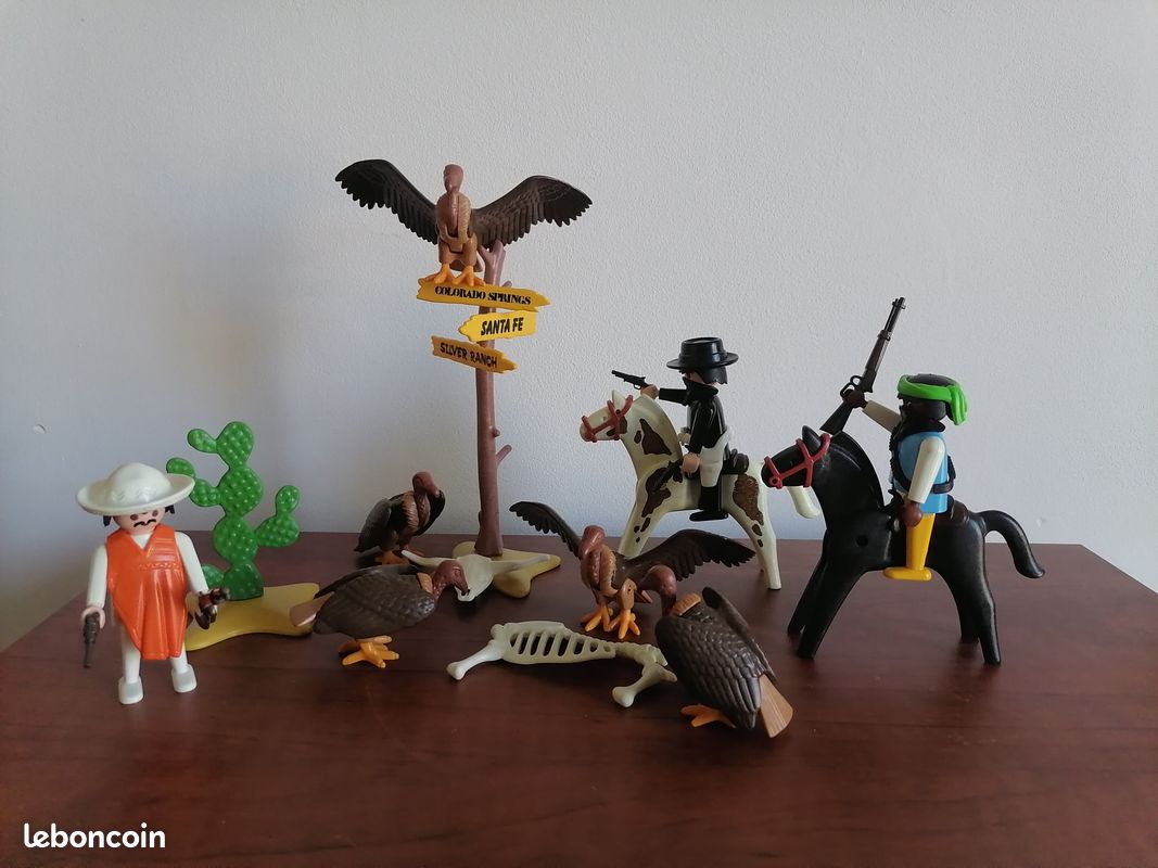 Playmobil Vintage Western Bandit Noir 1988 - Set 3748 - Occasion Bon état