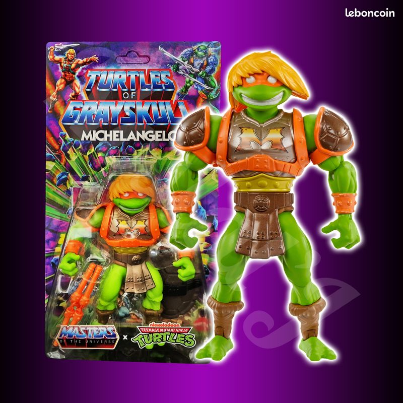 Figurine TMNT les Tortues Ninja  Mutatin' Michelangelo  neuf Sous blister : Achat occasion | Figurines Playmates Toys Plastique Bon état