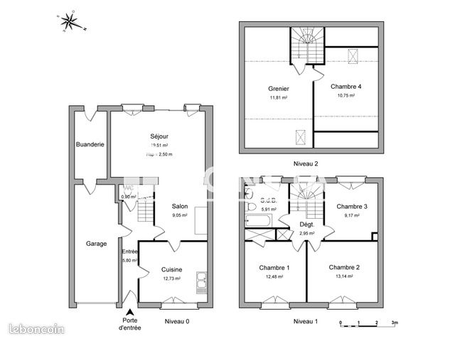 Maison a louer brest - 6 pièce(s) - 103 m2 - Surfyn