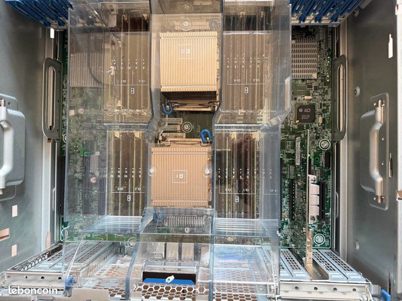 Serveur HPE ML350 Gen8 + bi proc Xeon E5-2620 + 256 Go de DDR 3 + 5x300Go de disque en 10K + rail de baie + carte réseau 2x SFP+ 10 Gbit/s (image 4)