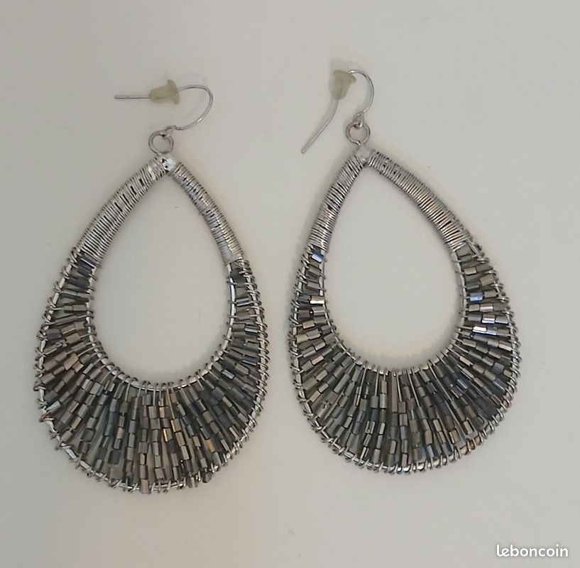 Boucles d'Oreilles Pendantes oversize Vintage (1990) – Style Bohème Chic (image 7)