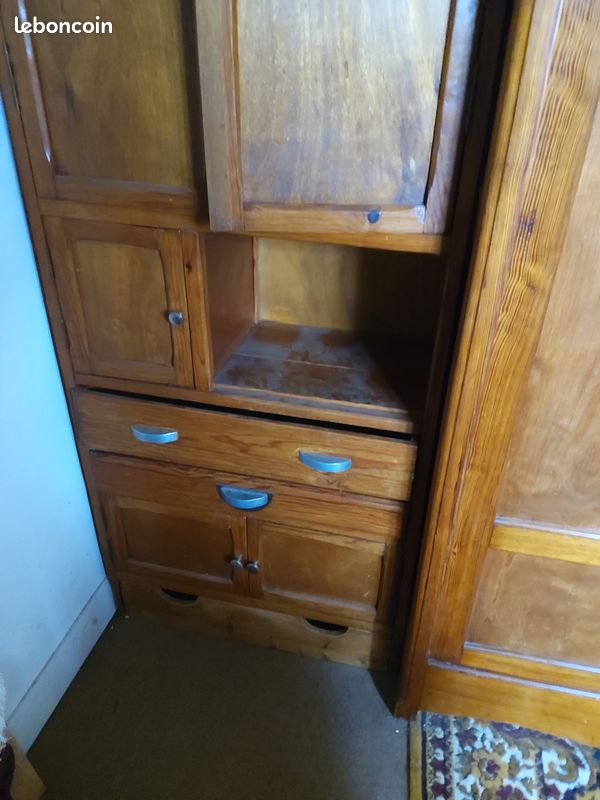 Armoire parisienne années 50 - 5 portes 3 tiroirs (image 4)