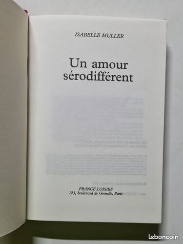 [Livre] Un amour sérodifférent - Bon état (image 1)