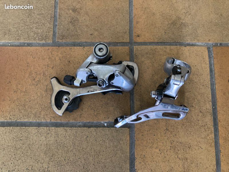 Dérailleur Avant Et Arrière Shimano STX-RC Vintage - 7 Vitesses, Cage Longue, Occasion