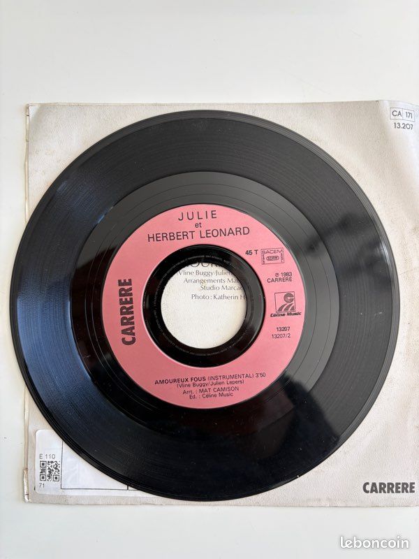 Vinyle Julie & Herbert Léonard : Amoureux fous (image 4)
