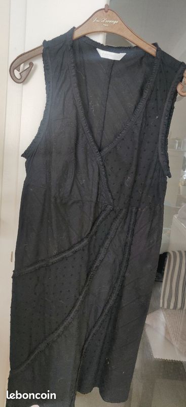 Promod Robe Noir Plumetis Robe En V Noir Plumetis T36 Neuve Promod