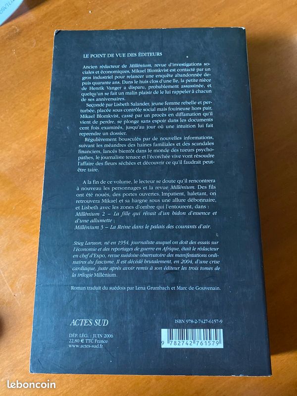 Millenium 1 Les hommes qui n’aimaient pas les femmes de Stieg Larsson (image 2)