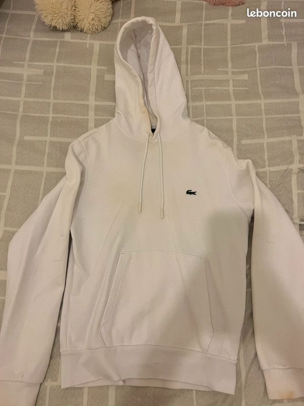 Sweat/Pull/Gilet à capuche Lacoste taille S blanc CI13 Vêtements