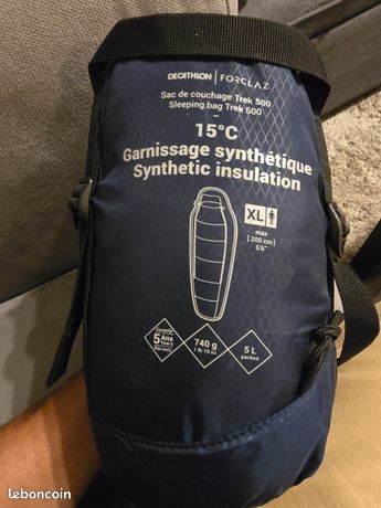 Sac de couchage Forclaz Trek 500 taille XL 15°C Sport Plein air