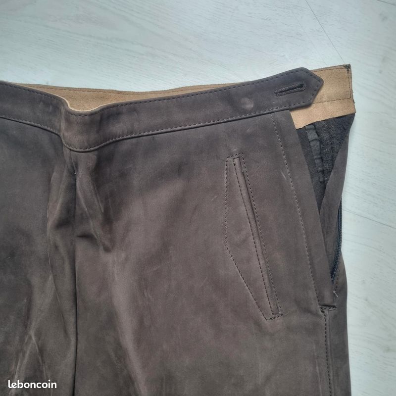 Pantalon knickers cuir sans marque taille 42 marron (image 2)