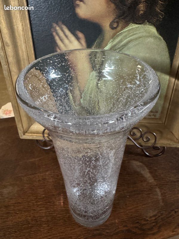 Vide maison salon verrerie grand vase bullé Biot ? Vaisselle accessoires ameublement art de la table mobilier équipement meuble salle à manger fleurs cuisine bureau vitrine appartement autres (image 8)