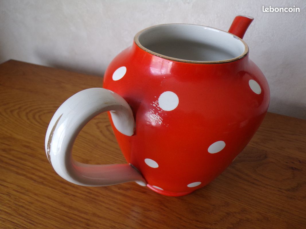 Théière ancienne SARREGUEMINES confettis DR59 (image 11)